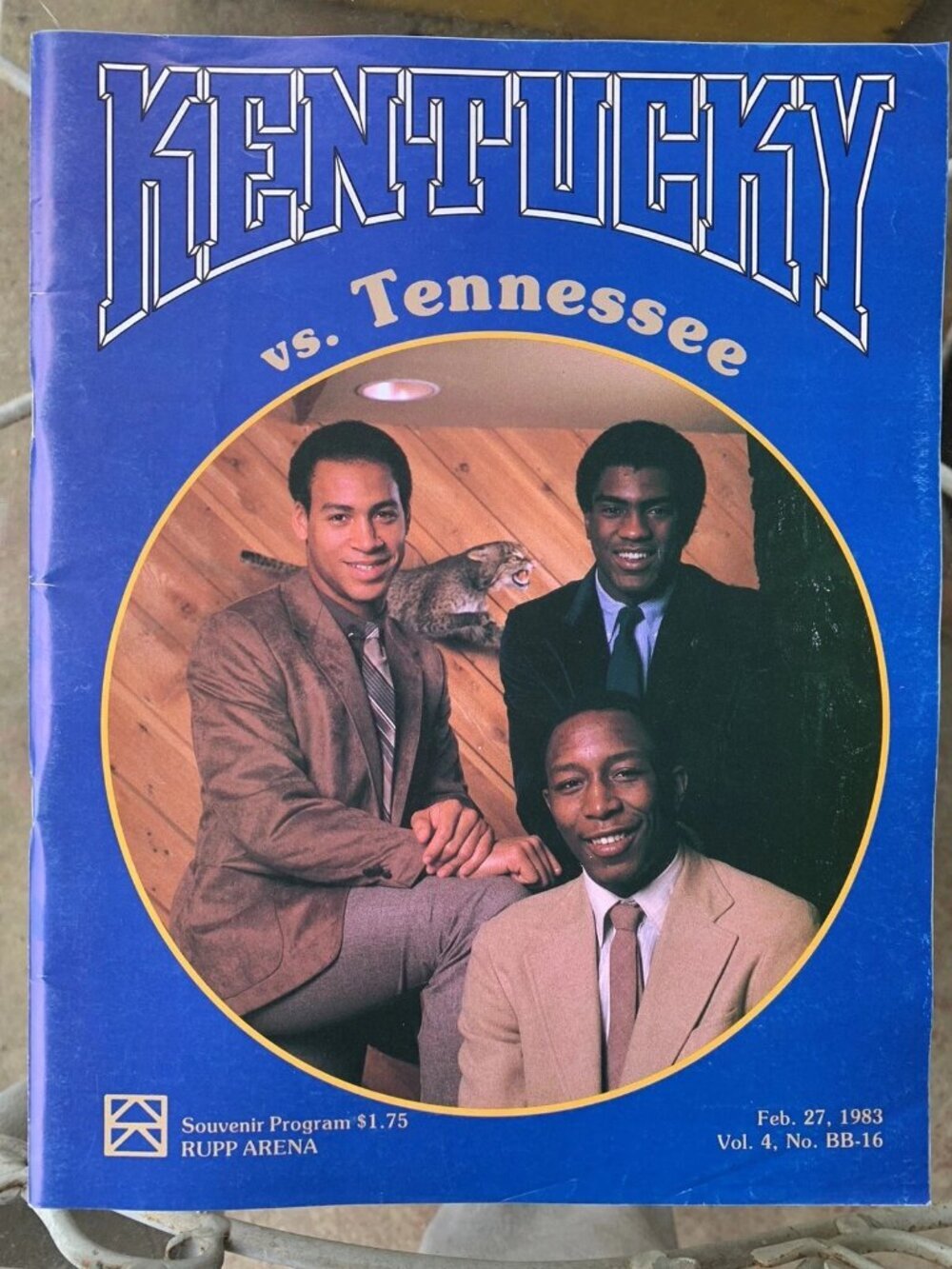 Kentucky Wildcats Tennessee Basketball Program Rupp Arena 1983 BBN
